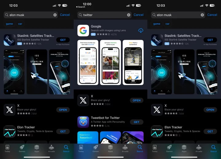 Apple App Store renames Twitter 'X'